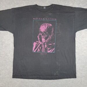 Mother Mother Shirt Mens 2XL Dead Inside Skull Graphic Band Tee Music M&O Gold
